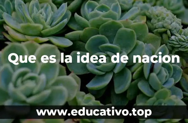 Que es la idea de nacion