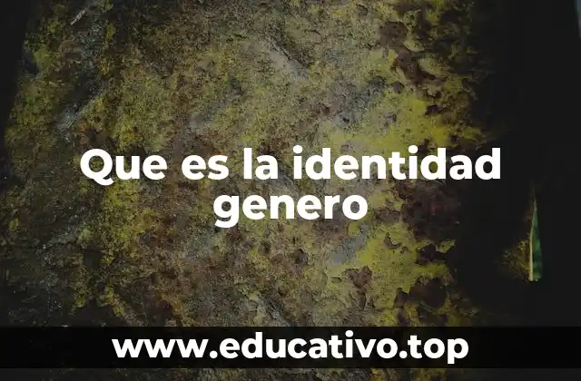 Que es la identidad genero