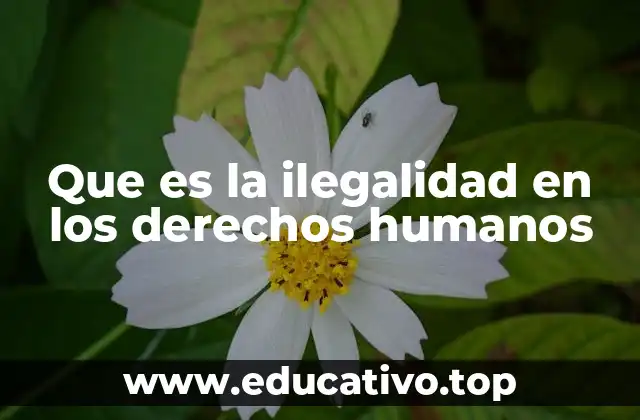 Que es la ilegalidad en los derechos humanos