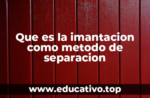 Que es la imantacion como metodo de separacion