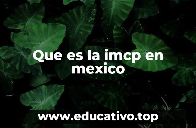 Que es la imcp en mexico