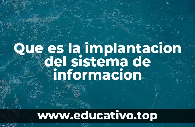 Que es la implantacion del sistema de informacion