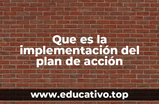 Que es la implementación del plan de acción