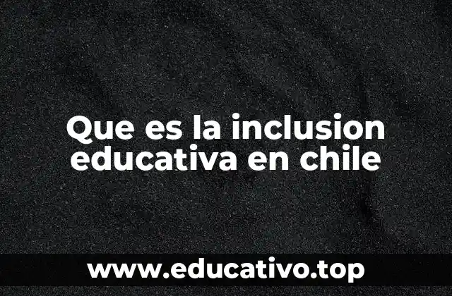 Que es la inclusion educativa en chile