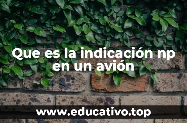 Que es la indicación np en un avión