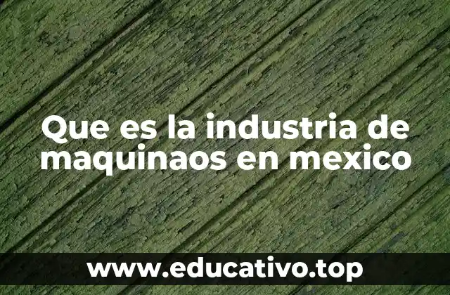 Que es la industria de maquinaos en mexico