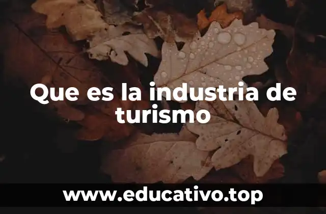 Que es la industria de turismo