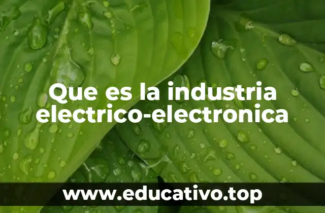 Que es la industria electrico-electronica