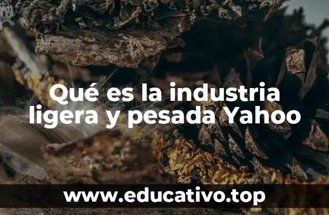 Qué es la industria ligera y pesada Yahoo