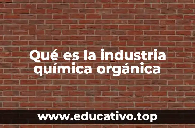 Qué es la industria química orgánica