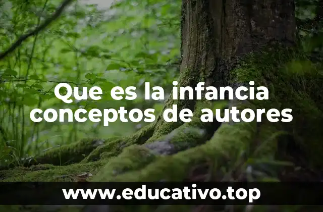 Que es la infancia conceptos de autores