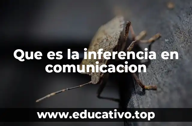 Que es la inferencia en comunicacion