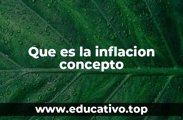 Que es la inflacion concepto