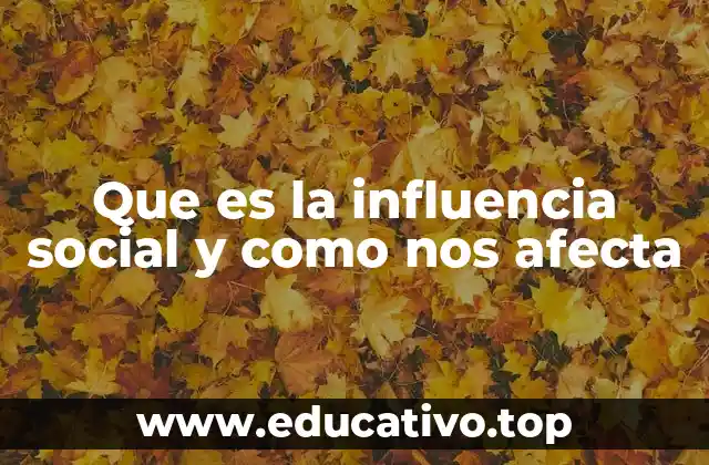 Que es la influencia social y como nos afecta