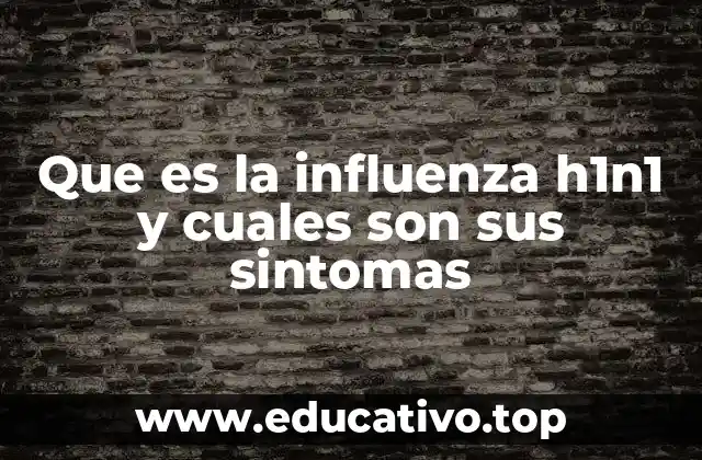 Que es la influenza h1n1 y cuales son sus sintomas