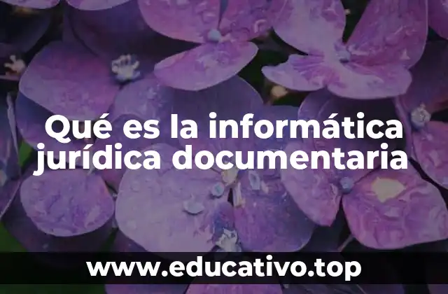 Qué es la informática jurídica documentaria