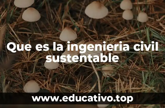 Que es la ingenieria civil sustentable