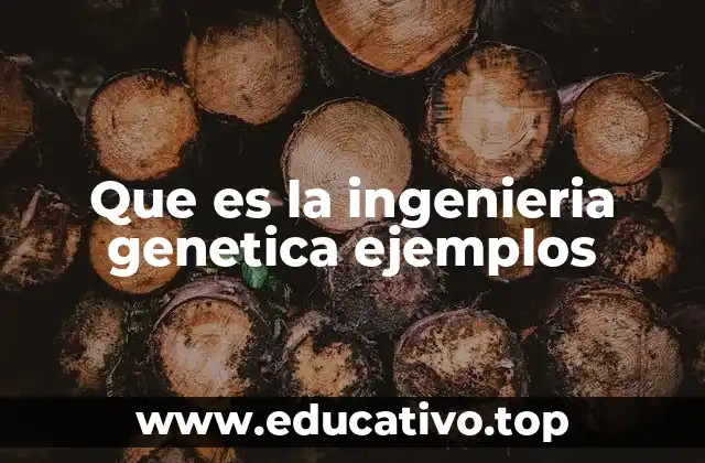 Que es la ingenieria genetica ejemplos
