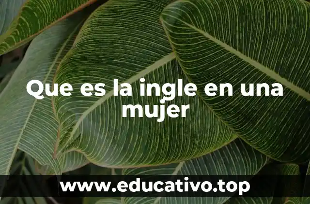 Que es la ingle en una mujer