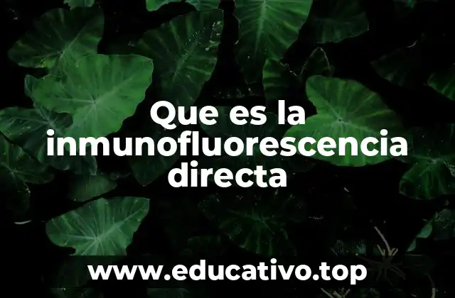 Uso de la inmunofluorescencia directa en el diagnóstico clínico