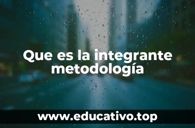 Que es la integrante metodología