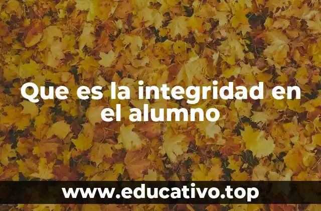 Que es la integridad en el alumno