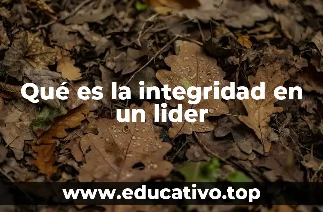 Qué es la integridad en un lider