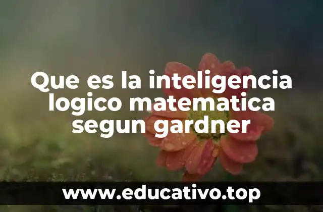 Que es la inteligencia logico matematica segun gardner