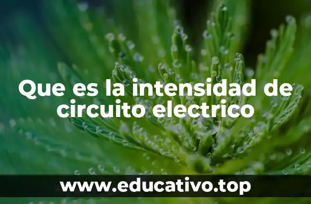 Que es la intensidad de circuito electrico