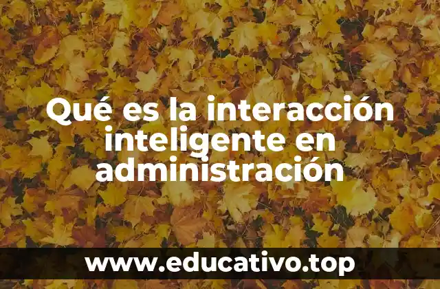 Qué es la interacción inteligente en administración
