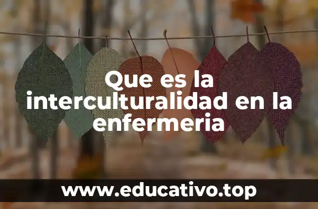 Que es la interculturalidad en la enfermeria