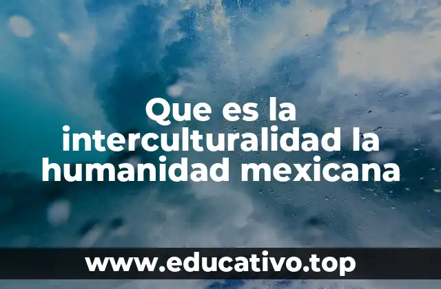 Que es la interculturalidad la humanidad mexicana
