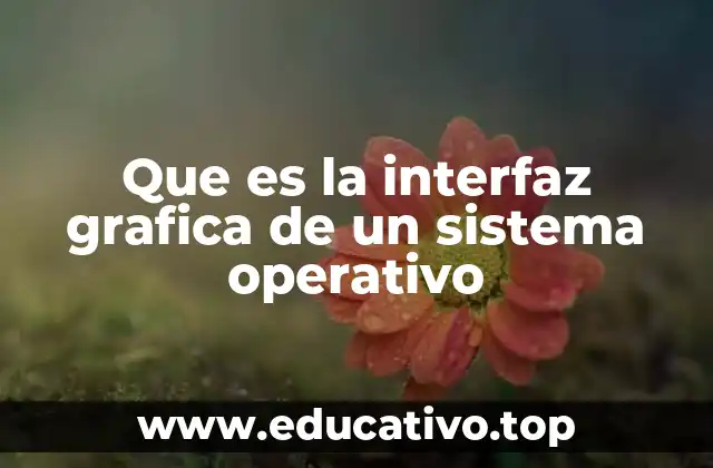 Que es la interfaz grafica de un sistema operativo