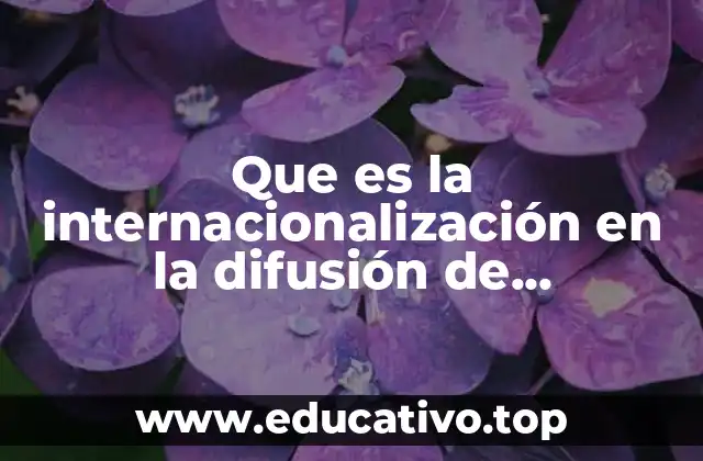 Que es la internacionalización en la difusión de conocimiento científico