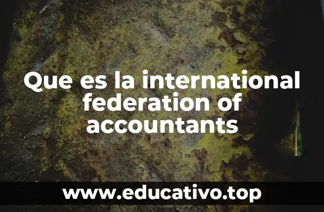 Que es la international federation of accountants