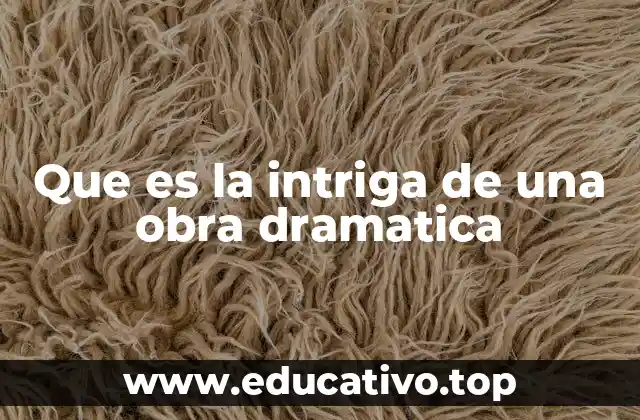 Que es la intriga de una obra dramatica