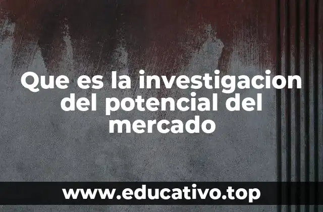 Que es la investigacion del potencial del mercado
