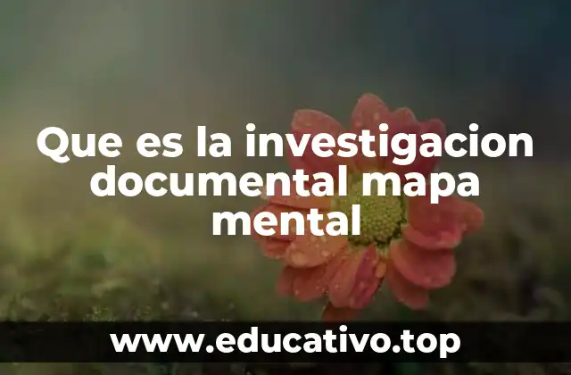 Que es la investigacion documental mapa mental
