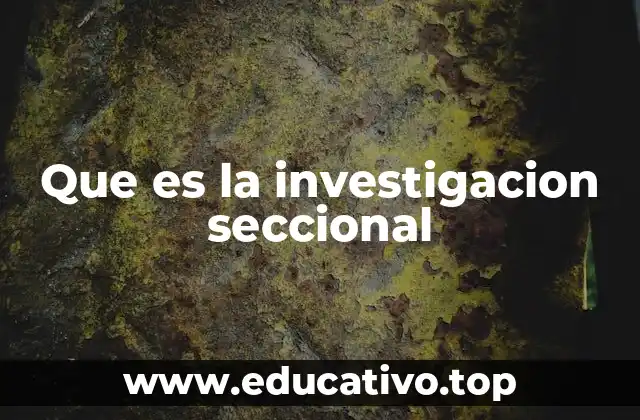 Que es la investigacion seccional