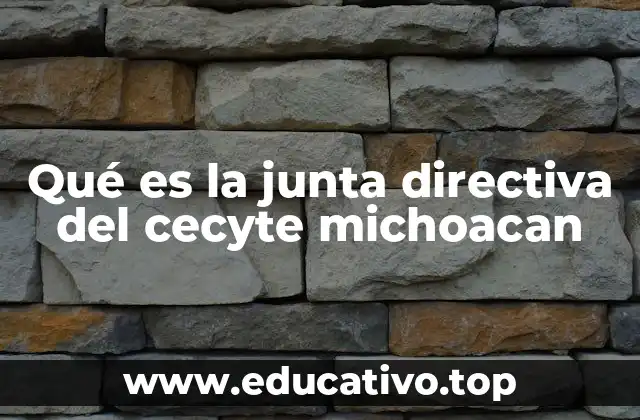 Qué es la junta directiva del cecyte michoacan