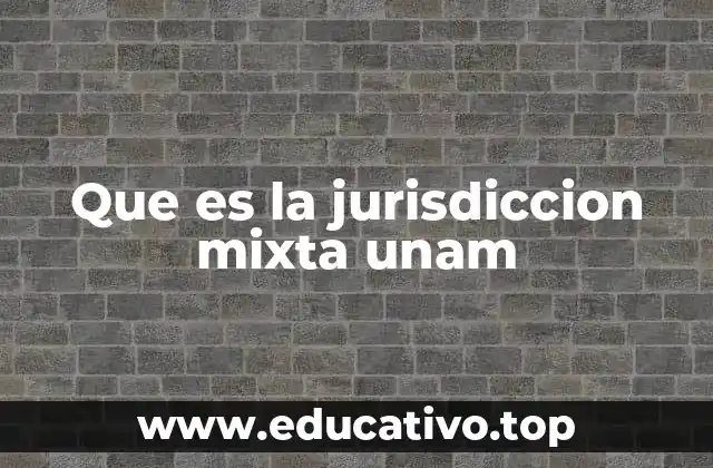 Que es la jurisdiccion mixta unam