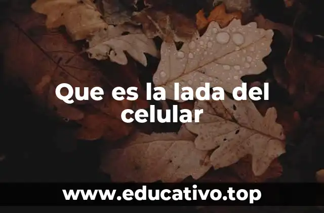 Que es la lada del celular
