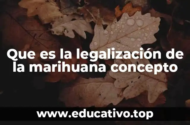 Que es la legalización de la marihuana concepto