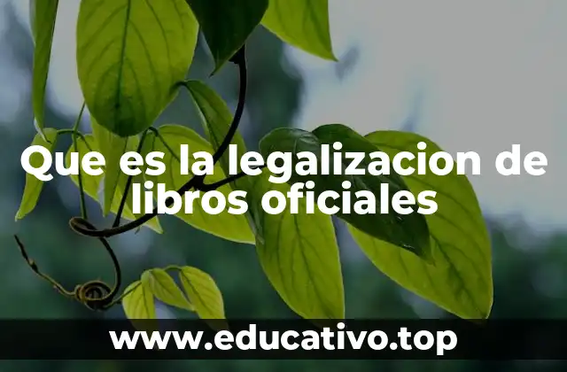 Que es la legalizacion de libros oficiales