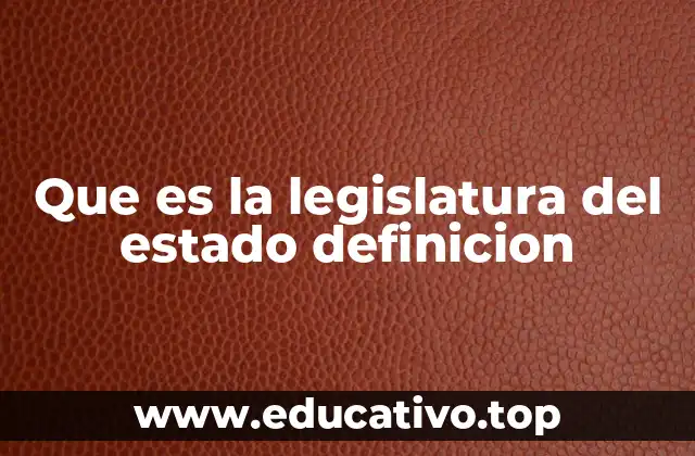 Que es la legislatura del estado definicion