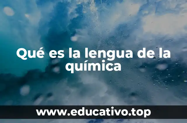 Qué es la lengua de la química