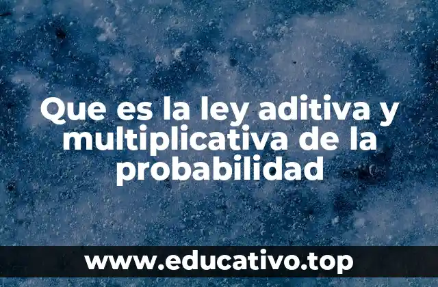 Que es la ley aditiva y multiplicativa de la probabilidad