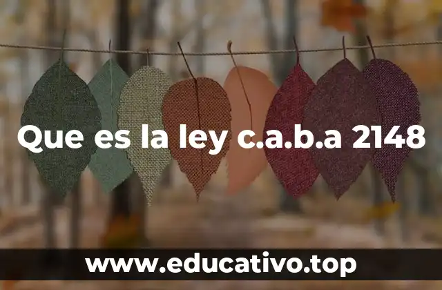 Que es la ley c.a.b.a 2148