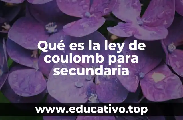 Qué es la ley de coulomb para secundaria