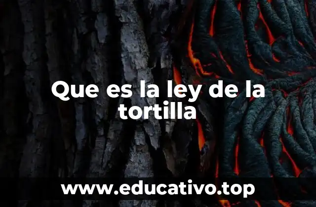 Que es la ley de la tortilla